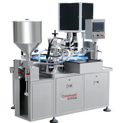 kwaliteit  Automatic Powder Feeding Factory Direct Selling Liquid Lotion Cream Filling And Capping Machine For Cosmetic fabriek